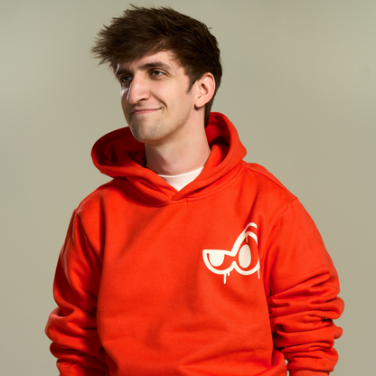 Grafitti Logo Hoodie - Fire Red