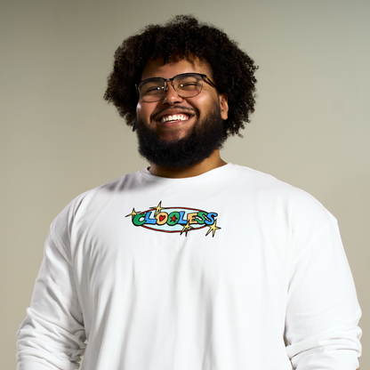 Color Pop Long Sleeve Tee - White