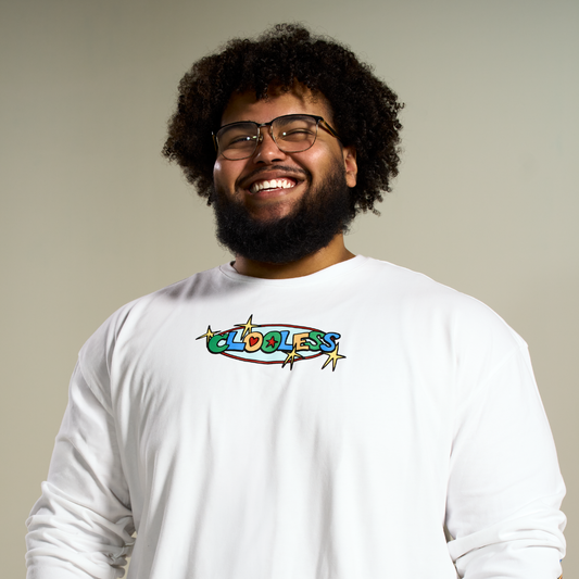 Color Pop Long Sleeve Tee - White