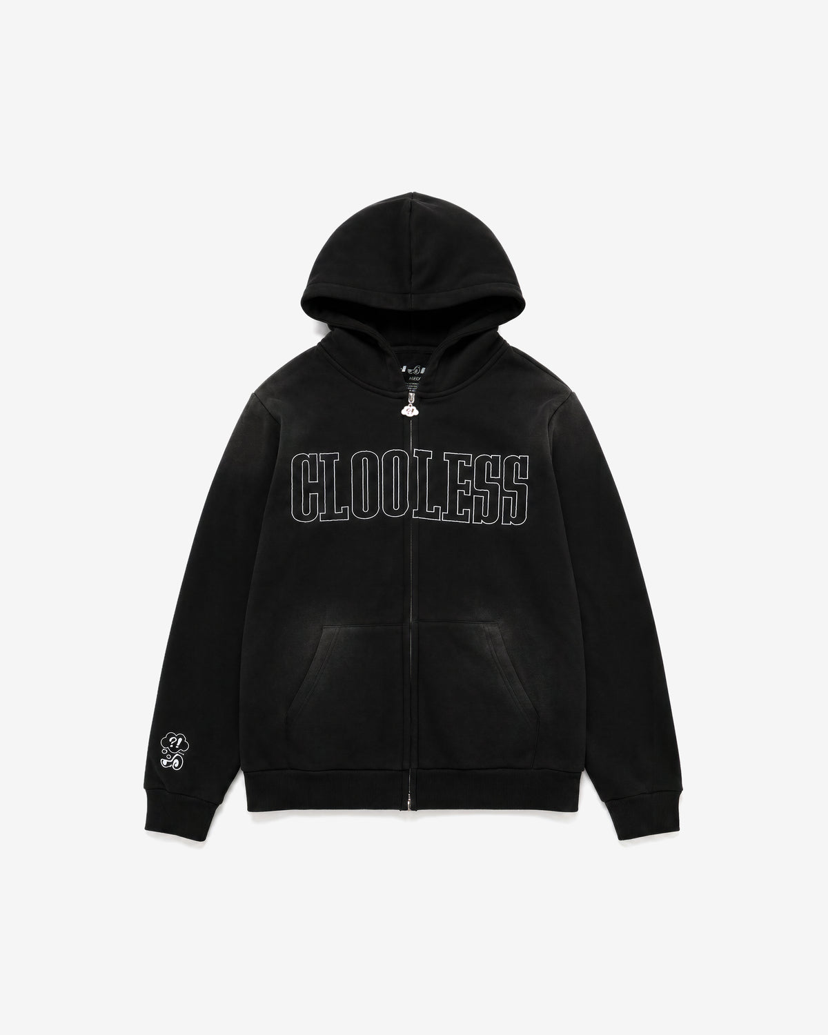 Varsity Zip Hoodie - Vintage Black