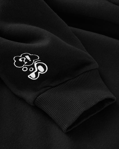 Varsity Zip Hoodie - Vintage Black