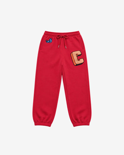 Letterman Sweatpants - Red