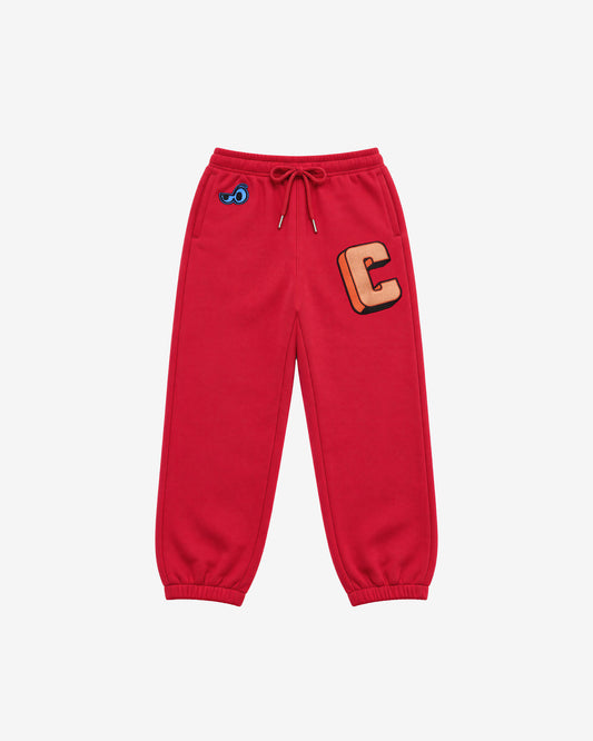 Letterman Sweatpants - Red