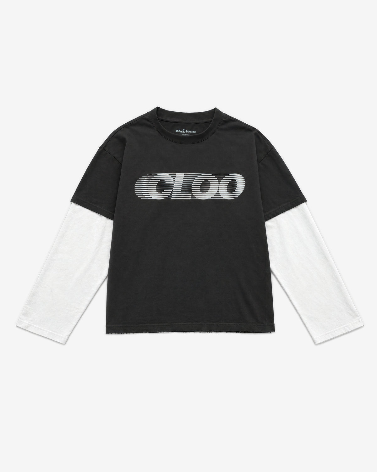 Track Team Layered Tee - Charcoal/White