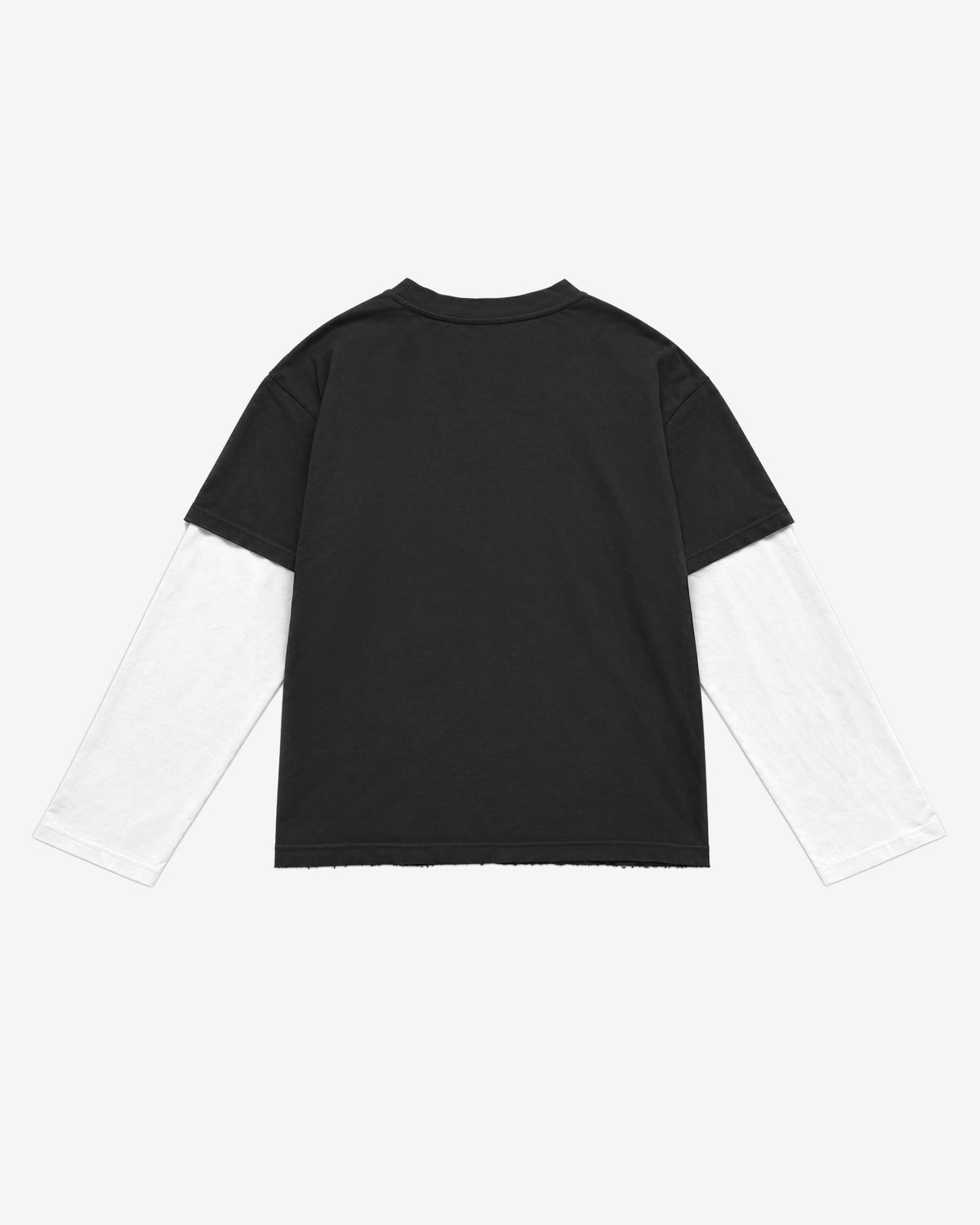 Track Team Layered Tee - Charcoal/White