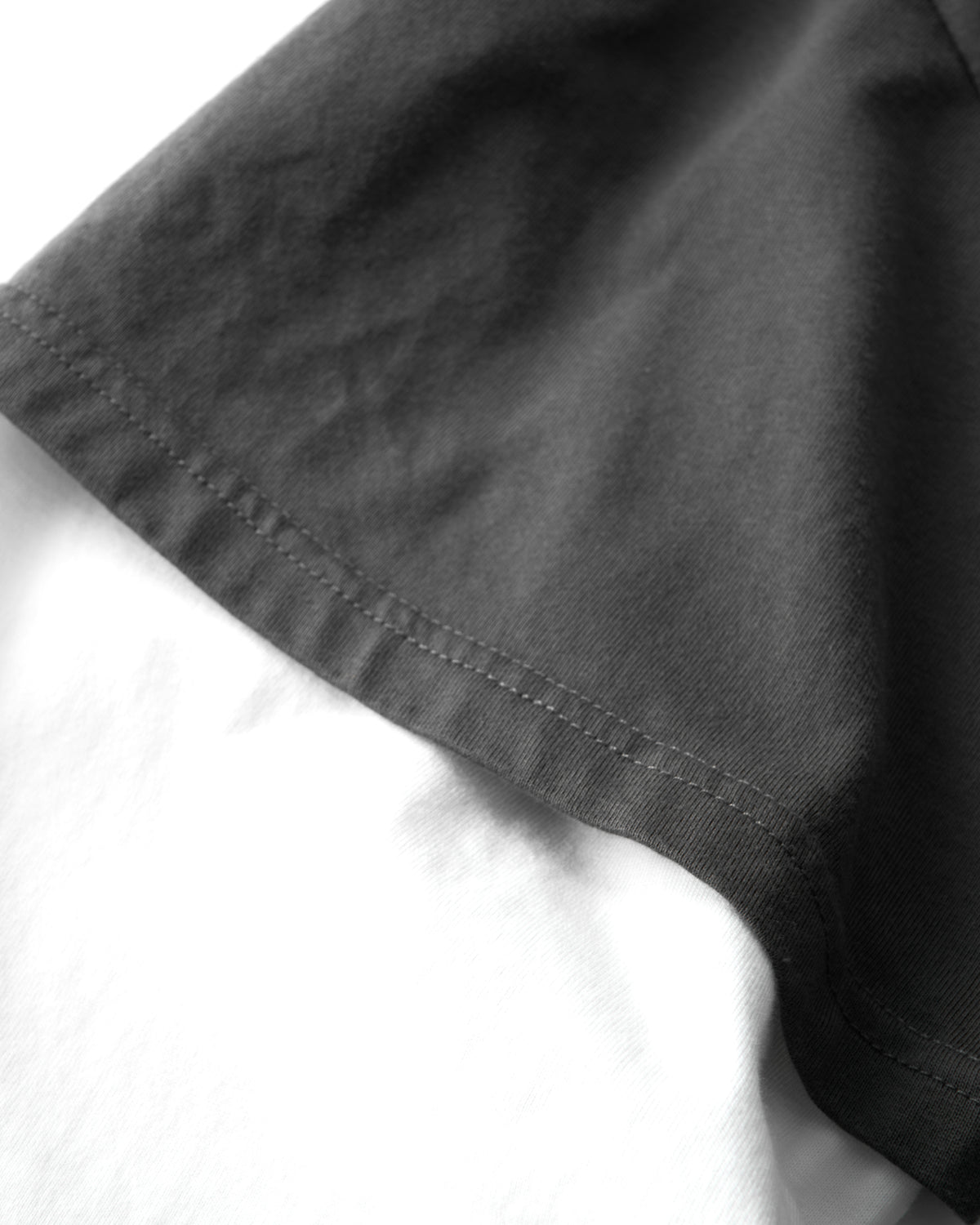 Track Team Layered Tee - Charcoal/White