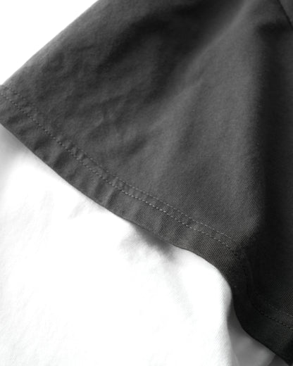Track Team Layered Tee - Charcoal/White
