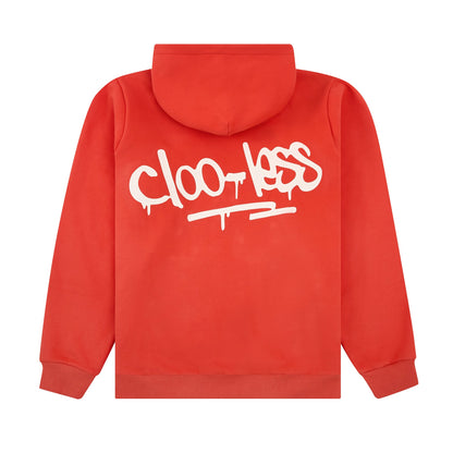 Grafitti Logo Hoodie - Fire Red