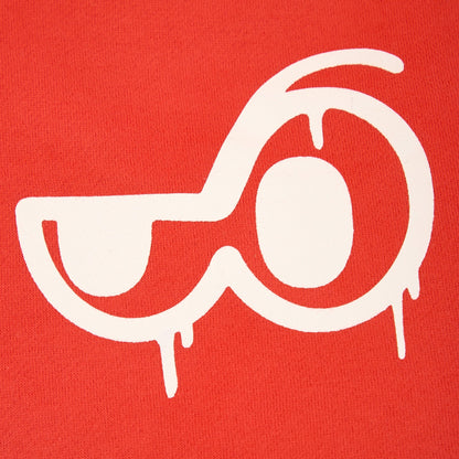 Grafitti Logo Hoodie - Fire Red