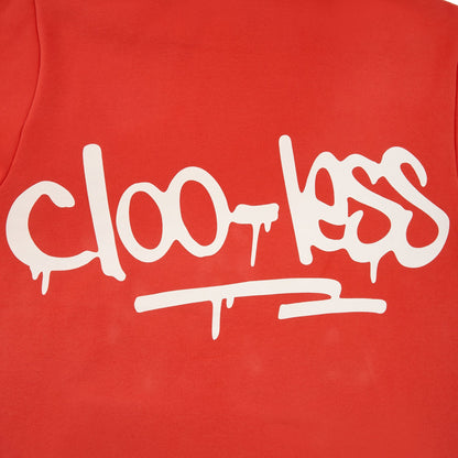 Grafitti Logo Hoodie - Fire Red