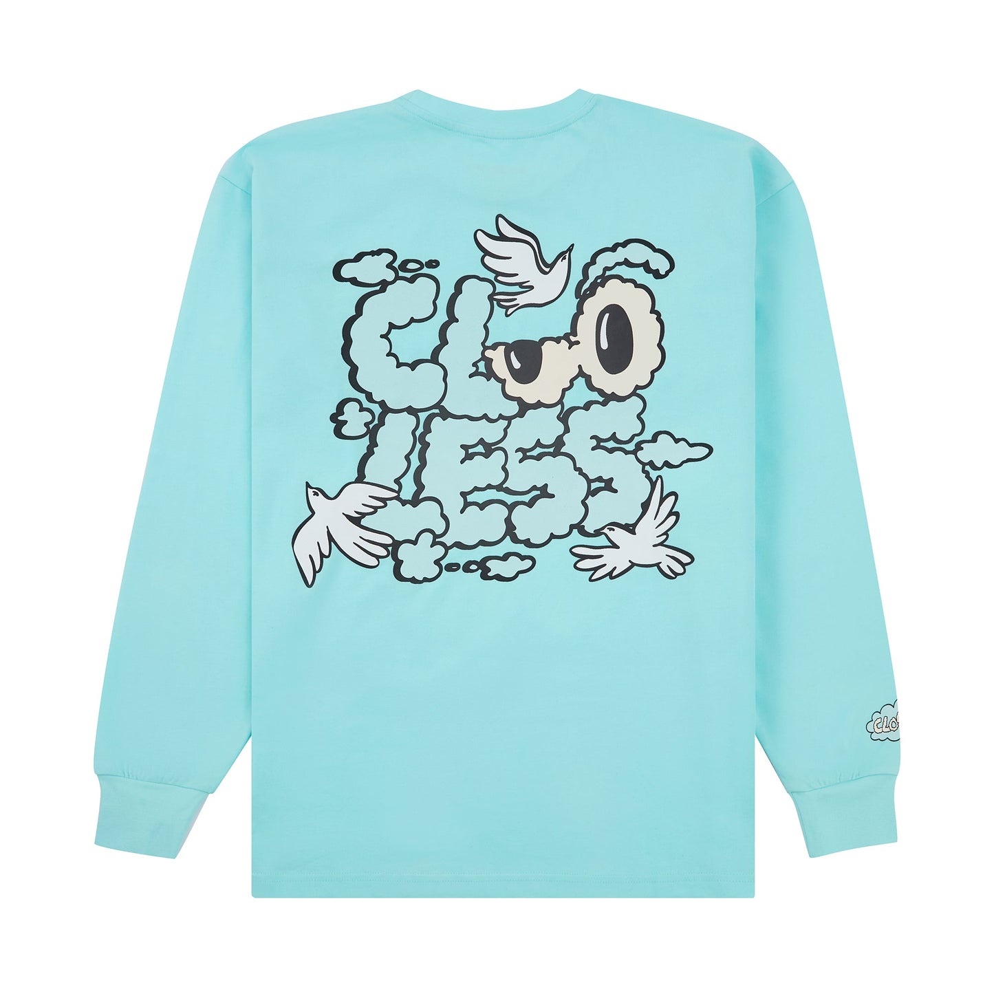 Head In The Clouds Long Sleeve Tee - Aqua