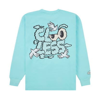 Head In The Clouds Long Sleeve Tee - Aqua