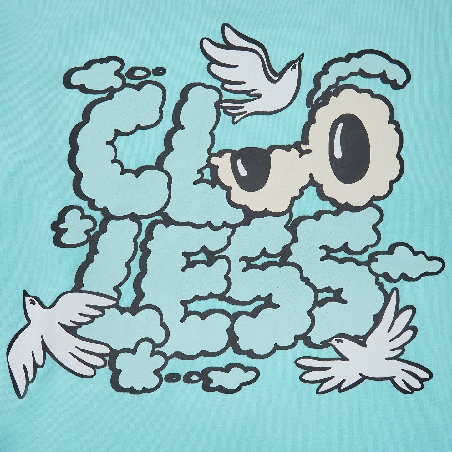 Head In The Clouds Long Sleeve Tee - Aqua