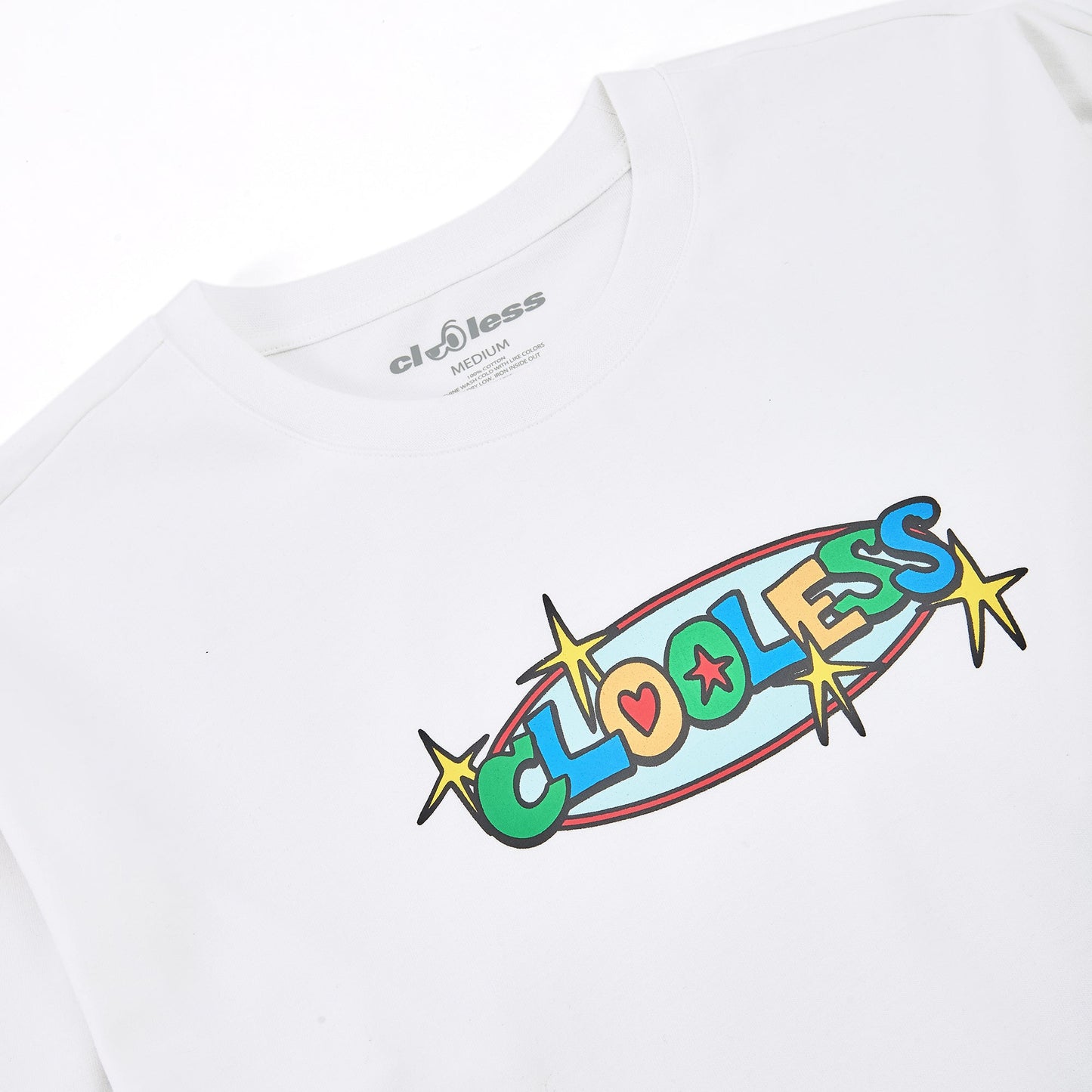 Color Pop Long Sleeve Tee - White