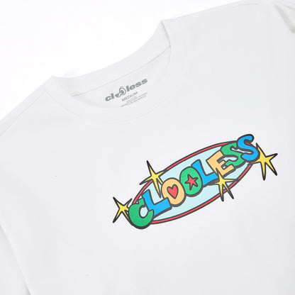 Color Pop Long Sleeve Tee - White