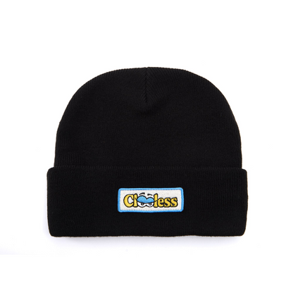 Logo Patch Beanie - Black